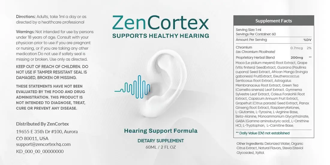 zencortex supplement facts